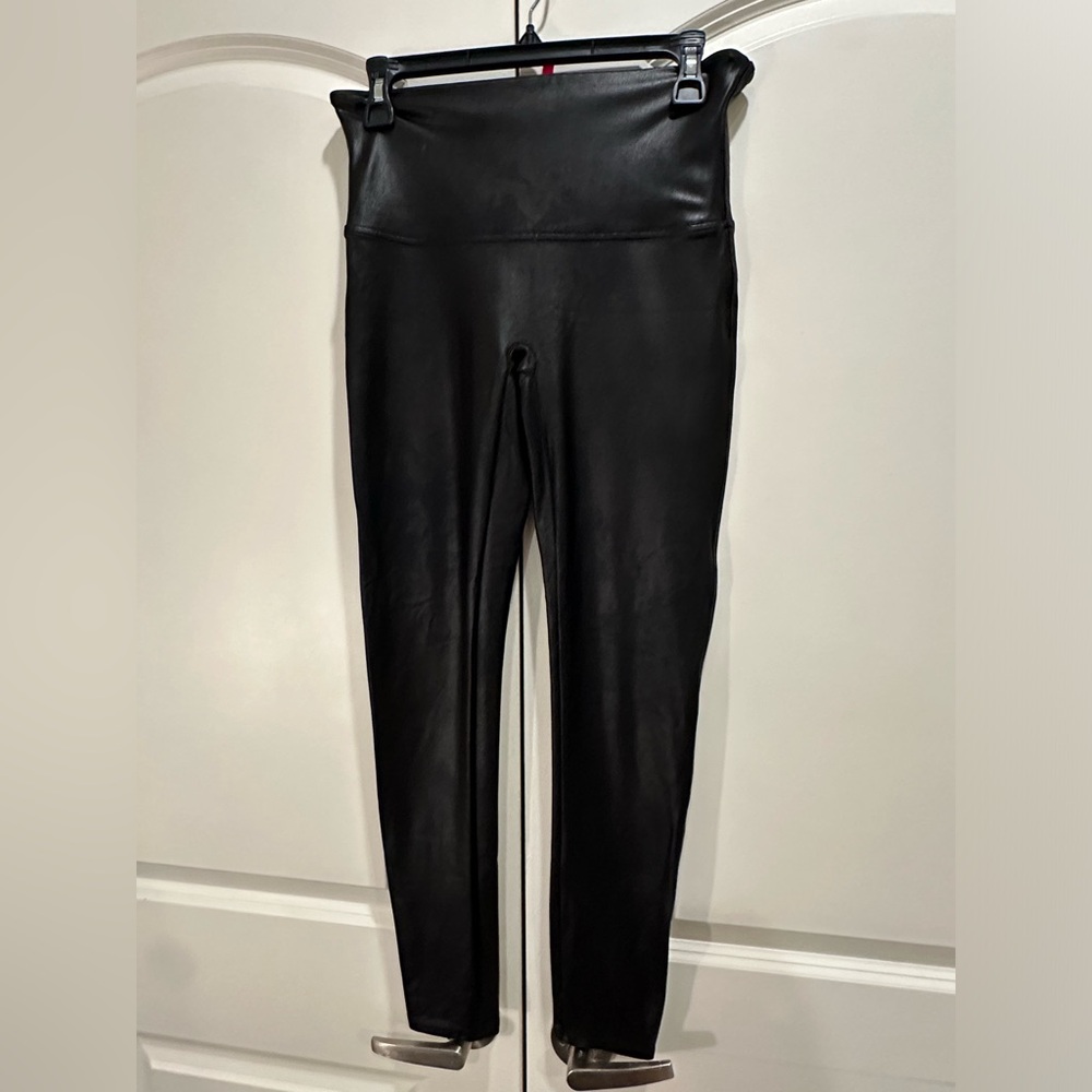 Spanx Faux Leather Leggings, XL Black